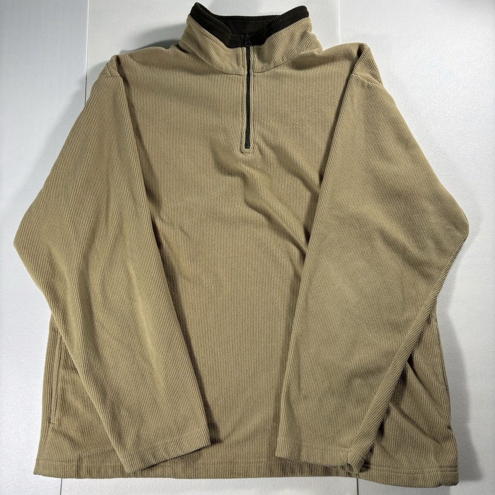 Northeast Outfitters Men's XL Beige Fleece Quarter Zip Pullover Mock Neck